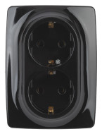 Розетка 2x2P+E Schuko со шторками Эра 12-2108-06 Б0036447