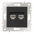 Розетка двойная RJ45 Arte Milano 203.45-2.black