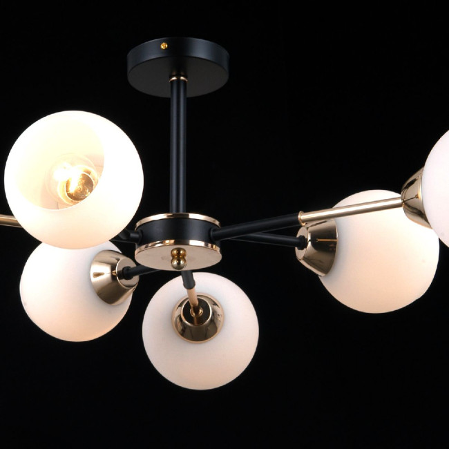 Люстра на штанге Illumico IL0715-6CSQ-24 BK GD LIBRA Люстра на штанге Illumico IL0715-6CSQ-24 BK GD LIBRA