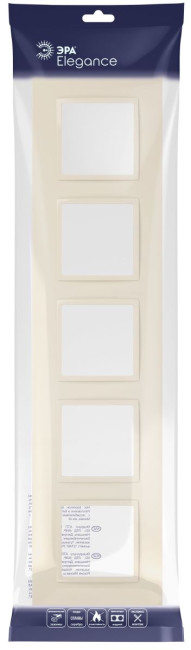 Рамка на 5 постов Эра Elegance 14-5015-02 Б0060592 Рамка на 5 постов Эра Elegance 14-5015-02 Б0060592