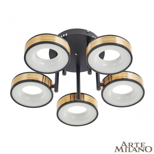 Потолочная люстра Arte Milano 271040/5R BK/GD Потолочная люстра Arte Milano 271040/5R BK/GD