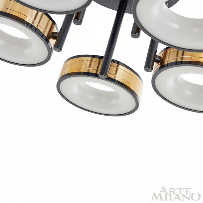 Потолочная люстра Arte Milano 271040/5R BK/GD Потолочная люстра Arte Milano 271040/5R BK/GD