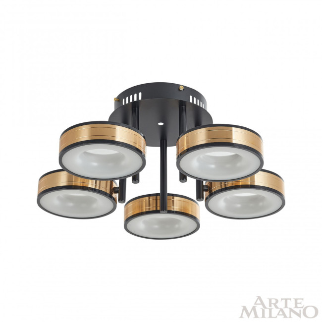 Потолочная люстра Arte Milano 271040/5R BK/GD Потолочная люстра Arte Milano 271040/5R BK/GD