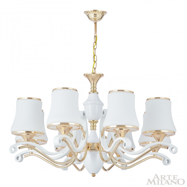 Подвесная люстра Arte Milano Florentia-3987 303987/8 Wh/Gd