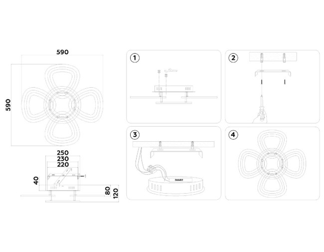Потолочная люстра Ambrella Light Acrylica Original FA8926 Потолочная люстра Ambrella Light Acrylica Original FA8926