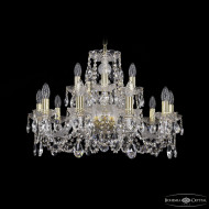 Подвесная люстра Bohemia Ivele Crystal 1402/10+5/240 G Подвесная люстра Bohemia Ivele Crystal 1402/10+5/240 G