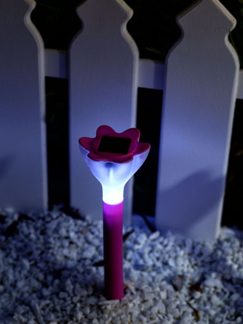 Светильник на солнечных батареях (UL-00001762) Uniel Promo USL-C-420/PT305 Pink Crocus Светильник на солнечных батареях (UL-00001762) Uniel Promo USL-C-420/PT305 Pink Crocus