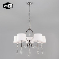 Подвесная люстра Eurosvet Madera 10127/5 хром/прозрачный хрусталь Strotskis Smart (10093/5) Подвесная люстра Eurosvet Madera 10127/5 хром/прозрачный хрусталь Strotskis Smart (10093/5)