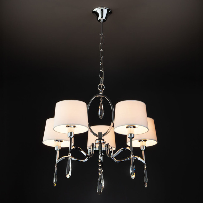 Подвесная люстра Eurosvet Madera 10127/5 хром/прозрачный хрусталь Strotskis Smart (10093/5) Подвесная люстра Eurosvet Madera 10127/5 хром/прозрачный хрусталь Strotskis Smart (10093/5)