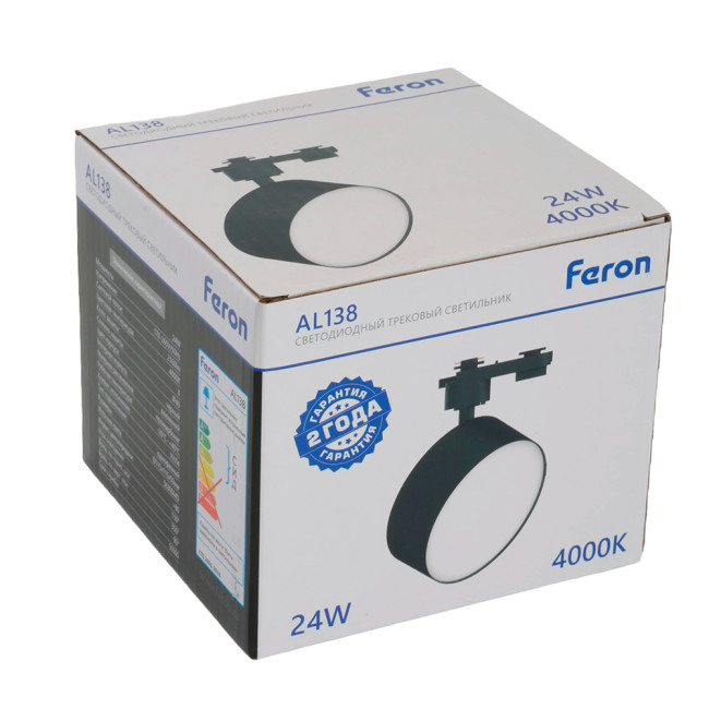 Трековый однофазный светильник Feron AL138 51182 Трековый однофазный светильник Feron AL138 51182