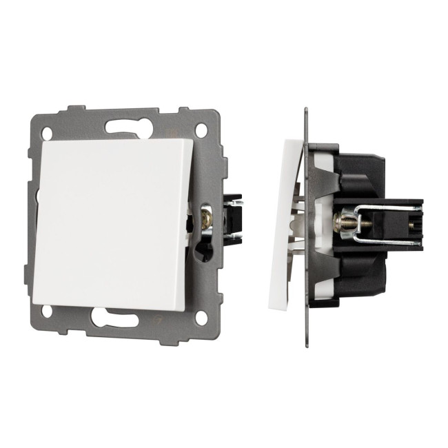 Механизм выключателя одноклавишный непроходной Arlight SWT-MK01-PL-WH-V (250V, 10A) 049867 Механизм выключателя одноклавишный непроходной Arlight SWT-MK01-PL-WH-V (250V, 10A) 049867