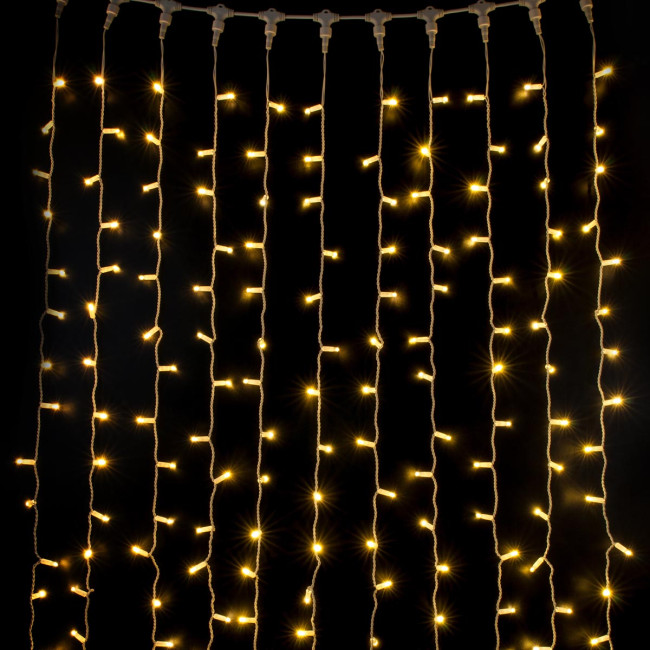 Гирлянда занавес Eurosvet 200-101 теплый белый с эффектом мерцания 2*3м IP65