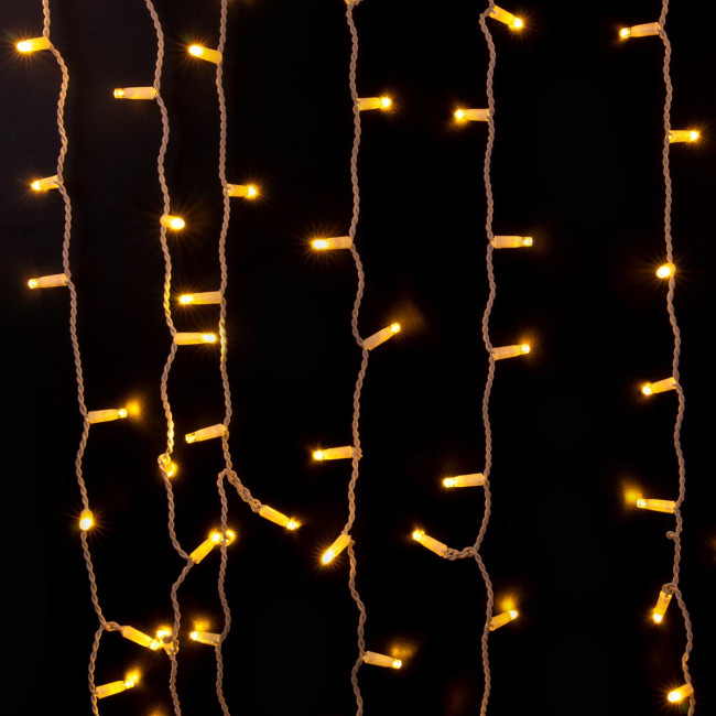 Гирлянда занавес Eurosvet 200-101 теплый белый с эффектом мерцания 2*3м IP65