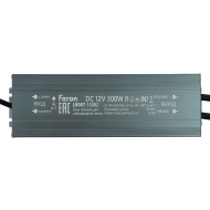 Трансформатор электронный для светодиодной ленты Feron LB007 300W 12V IP67 (драйвер) 53082