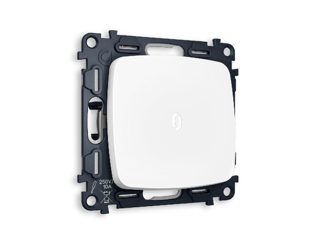 Комплект механизма 1-кл проходного выключателя с подсветкой Ambrella Volt Omega MO122035 Комплект механизма 1-кл проходного выключателя с подсветкой Ambrella Volt Omega MO122035