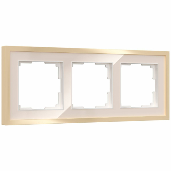 Рамка на 3 поста Werkel Baguette айвори-латунь 4690389185762 W0032851 a060236 Рамка на 3 поста Werkel Baguette айвори-латунь 4690389185762 W0032851 a060236