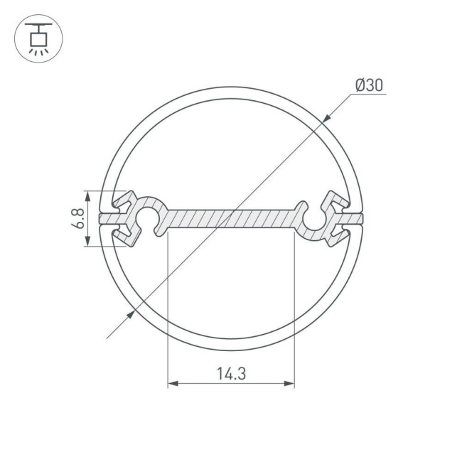 Профиль Arlight ROUND 029114 Профиль Arlight ROUND 029114