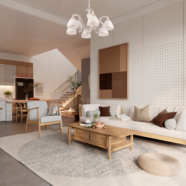 Подвесная люстра Arte Milano 341837/6 WT+SL Подвесная люстра Arte Milano 341837/6 WT+SL