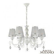 Подвесная люстра Arte Milano 347620/6 WT+SL Подвесная люстра Arte Milano 347620/6 WT+SL