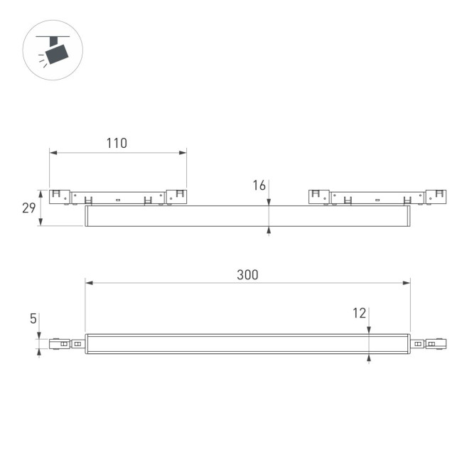 Трековый магнитный светильник Arlight MAG-MICROCOSM-FLAT-L300-10W Day4000 (WH, 100 deg, 24V) (IP20 Металл) 051819 Трековый магнитный светильник Arlight MAG-MICROCOSM-FLAT-L300-10W Day4000 (WH, 100 deg, 24V) (IP20 Металл) 051819