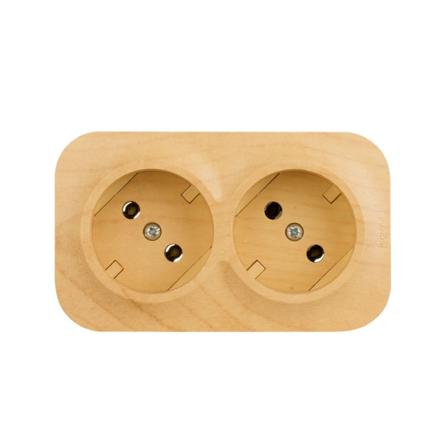 Розеточный блок двойной б/з Legrand Quteo 782281 Розеточный блок двойной б/з Legrand Quteo 782281