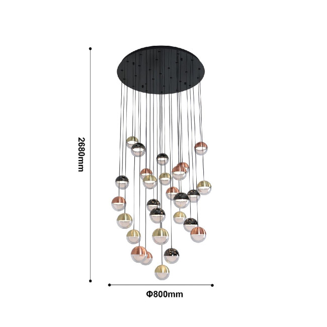 Каскадная люстра Favourite Luna 4371-27P Каскадная люстра Favourite Luna 4371-27P