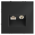 Розетка телевизионная встраиваемая Voltum S70 TV+RJ45 кат. 6, (графит) VLS060707