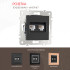 Розетка телефонная RJ11 + компьютерная RJ45 Arte Milano 203.44-1.black Розетка телефонная RJ11 + компьютерная RJ45 Arte Milano 203.44-1.black