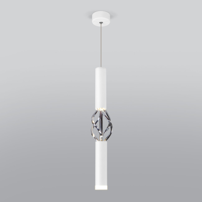 Подвесной светодиодный светильник Eurosvet Lance 50191/1 LED белый/хром