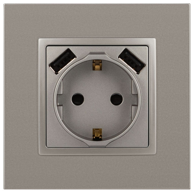 Розетка со шторками с 2xUSB Эра Elegance 14-4109-16 Б0065775 Розетка со шторками с 2xUSB Эра Elegance 14-4109-16 Б0065775