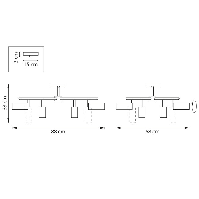 Люстра на штанге Lightstar Rullo LR728374864 (571728+214437-4+214486-4)