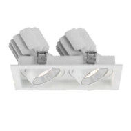 Встраиваемый карданный светильник Arlight MS-VORTEX-BUILT-S210x117-2x20W Warm3000 (WH-WH, 20 deg, 230V) (IP20 Металл) 057762