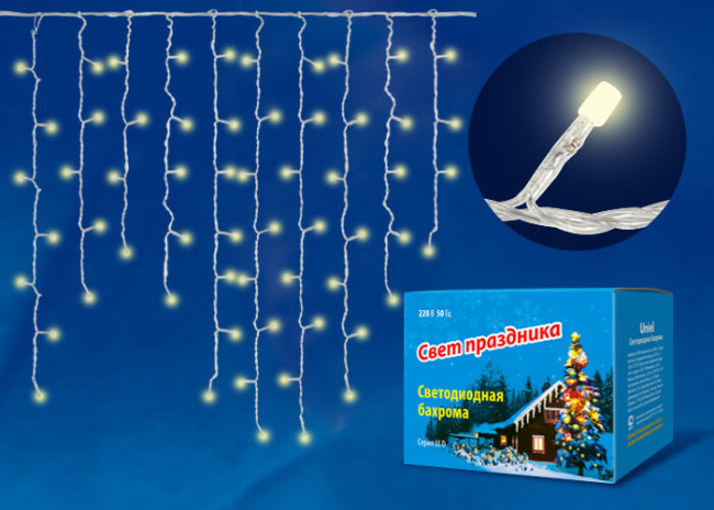 Светодиодная гирлянда (UL-00003678) Uniel бахрома 230V теплый белый ULD-B3010-200/DTA WarmWhite IP20 Светодиодная гирлянда (UL-00003678) Uniel бахрома 230V теплый белый ULD-B3010-200/DTA WarmWhite IP20