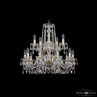 Подвесная люстра Bohemia Ivele Crystal 1402/10+5/240/2d G Подвесная люстра Bohemia Ivele Crystal 1402/10+5/240/2d G