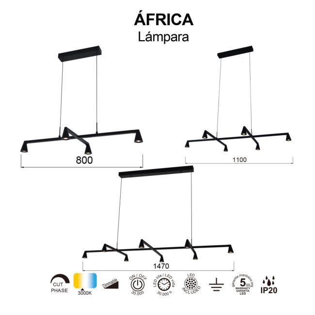 Подвесная люстра Mantra Africa 9409 Подвесная люстра Mantra Africa 9409