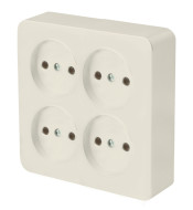 Розетка 4-местная б/з Stekker София MST10-14S-04 49507 Розетка 4-местная б/з Stekker София MST10-14S-04 49507