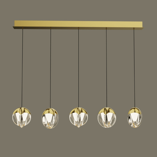 Подвесной светильник MD24001033-5B gold/clear Подвесной светильник MD24001033-5B gold/clear