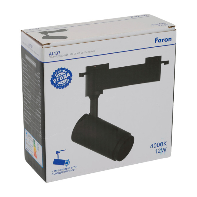 Трековый однофазный светильник Feron AL137 51174 Трековый однофазный светильник Feron AL137 51174