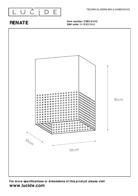 Накладной светильник Lucide Renate 21123/01/02 Накладной светильник Lucide Renate 21123/01/02