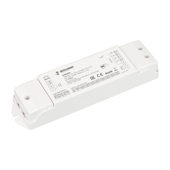 Диммер Arlight SMART-CC-2042-RGBW-PD-SUF (12-48V, 4x150-500mA, 2.4G) 037420 Диммер Arlight SMART-CC-2042-RGBW-PD-SUF (12-48V, 4x150-500mA, 2.4G) 037420