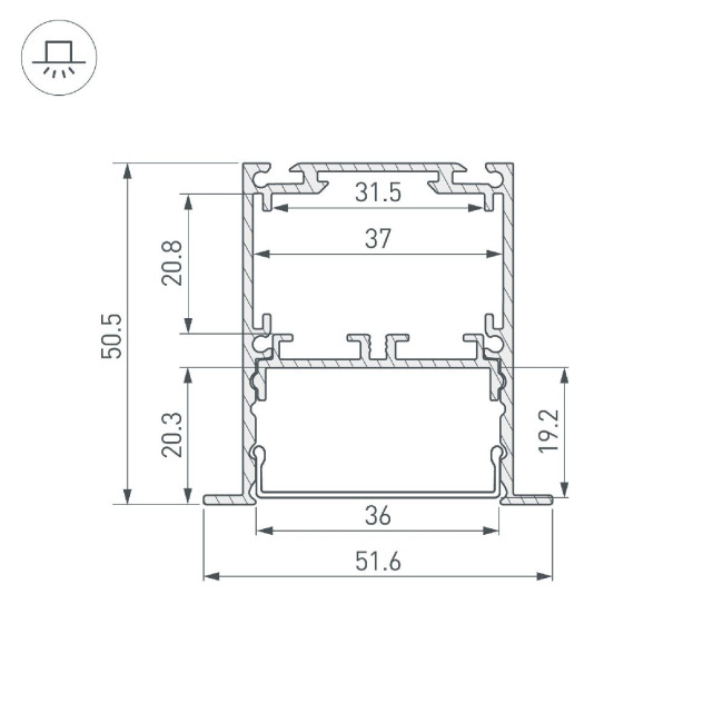 Алюминиевый профиль Arlight SL-LINIA52-3L-F-2000 ANOD BLACK 044685 Алюминиевый профиль Arlight SL-LINIA52-3L-F-2000 ANOD BLACK 044685