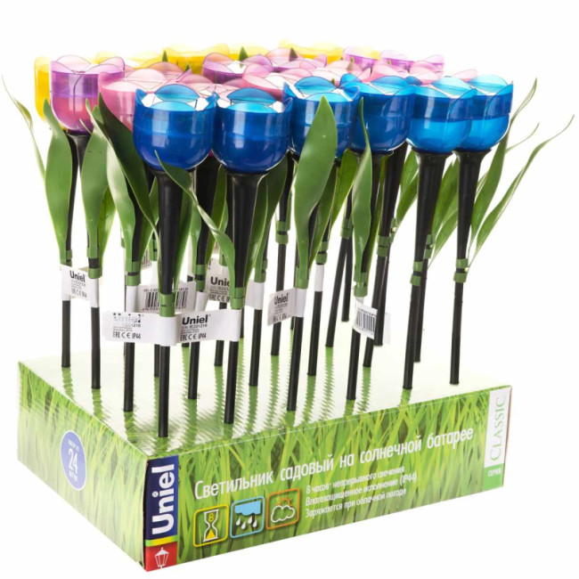 Светильник на солнечных батареях (UL-00004275) Uniel Promo USL-C-651/PT305 Tulip Set 24