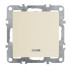 Выключатель одноклавишный Stekker Эрна с подсветкой слоновая кость PSW10-9101-02 39320
