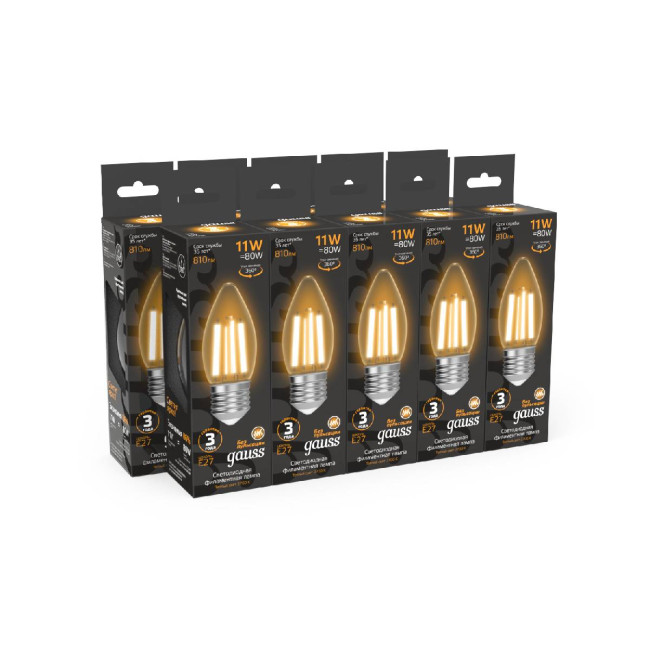 Лампа светодиодная Gauss Filament E27 11W 2700K 103802111 Лампа светодиодная Gauss Filament E27 11W 2700K 103802111