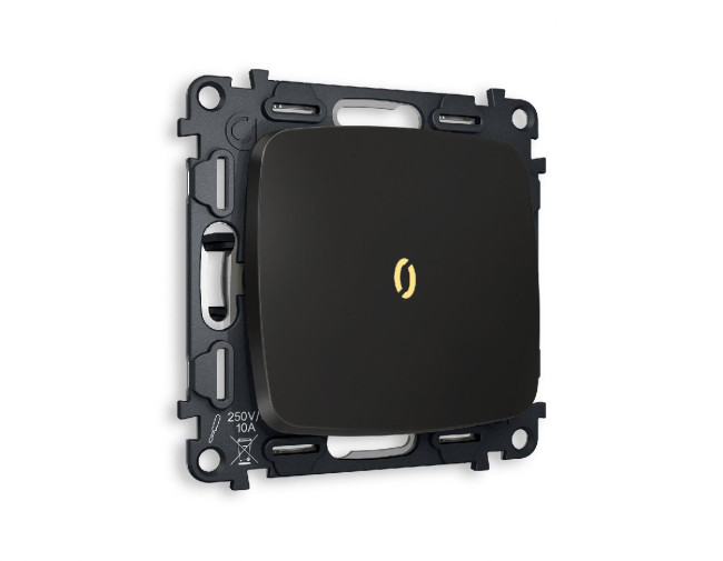 Комплект механизма 1-кл проходного выключателя с подсветкой Ambrella Volt Omega MO802030 Комплект механизма 1-кл проходного выключателя с подсветкой Ambrella Volt Omega MO802030