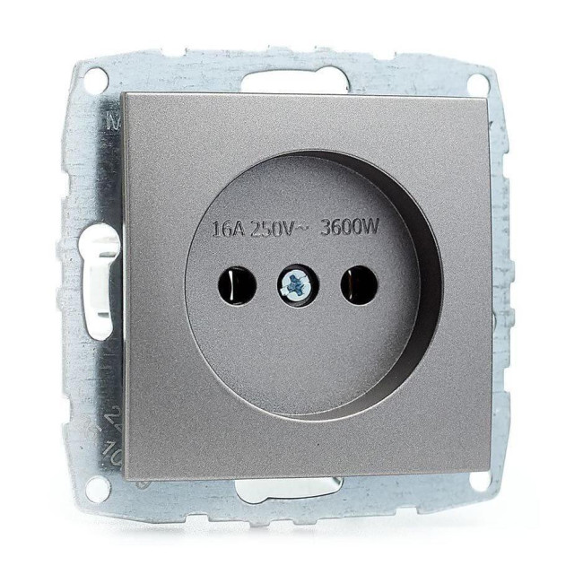 Розетка без земли Mono Electric Despina-Larissa 16А 250В антрацит 500-002422-116 Розетка без земли Mono Electric Despina-Larissa 16А 250В антрацит 500-002422-116