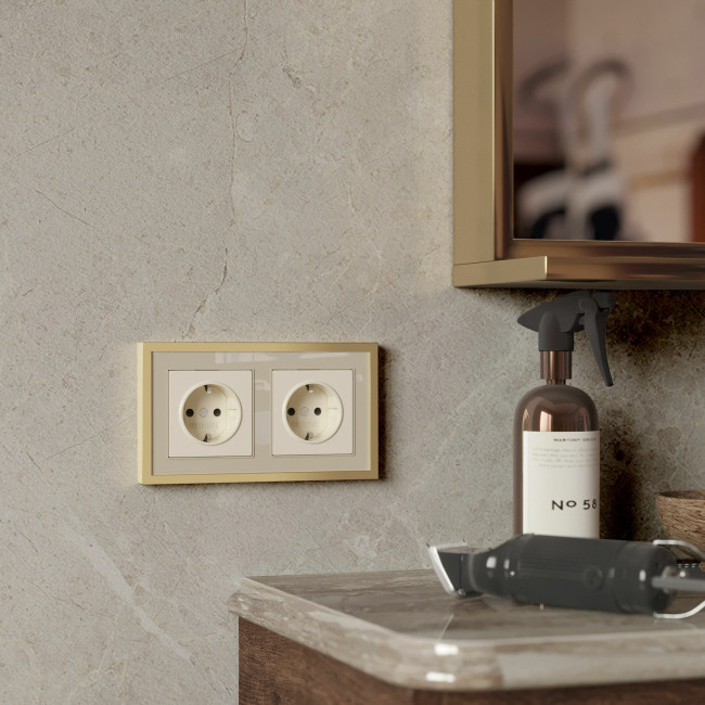 Рамка на 2 поста Werkel Baguette айвори-латунь 4690389185748 W0022851 a060235 Рамка на 2 поста Werkel Baguette айвори-латунь 4690389185748 W0022851 a060235