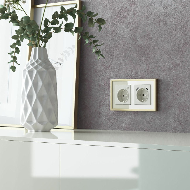 Рамка на 2 поста Werkel Baguette айвори-латунь 4690389185748 W0022851 a060235 Рамка на 2 поста Werkel Baguette айвори-латунь 4690389185748 W0022851 a060235