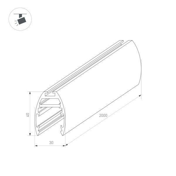 Шинопровод Arlight Mag-Track-2540-2000 034228 Шинопровод Arlight Mag-Track-2540-2000 034228