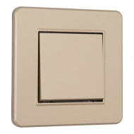 Выключатель одноклавишный Arte Milano SET16-1-30-1 shampan